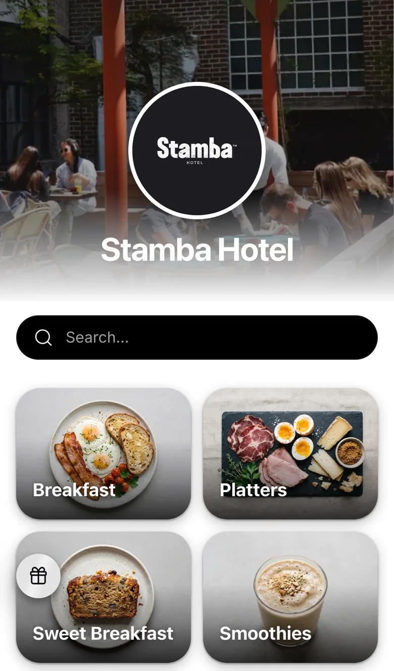 Stamba Hotel menu in English
